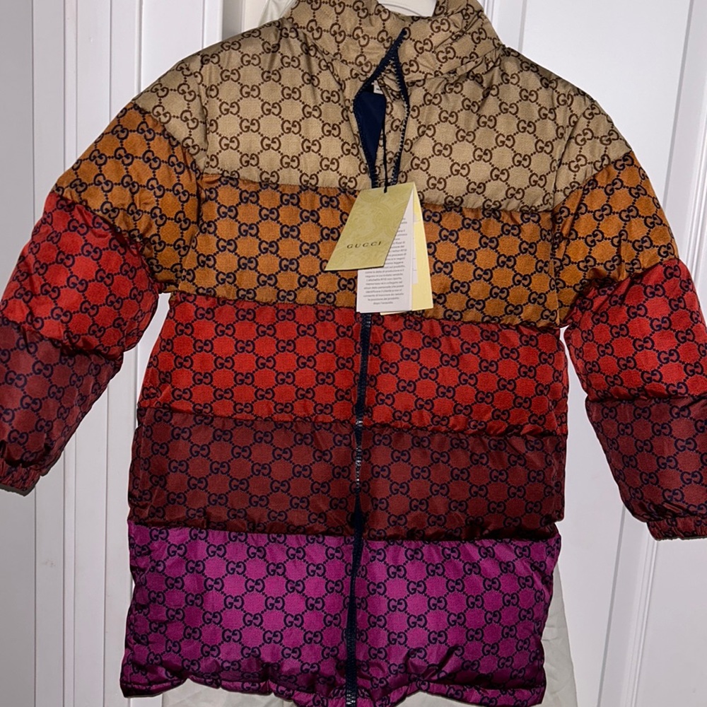 Brand new never worn children’s Gucci multi color coat